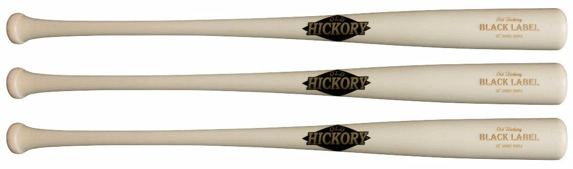 Old Hickory Bat Company Black Label - Natural (Matte) - 3 Pack 3 Old Hickory Bat Company Black Label - Natural (Matte) - 3 Pack